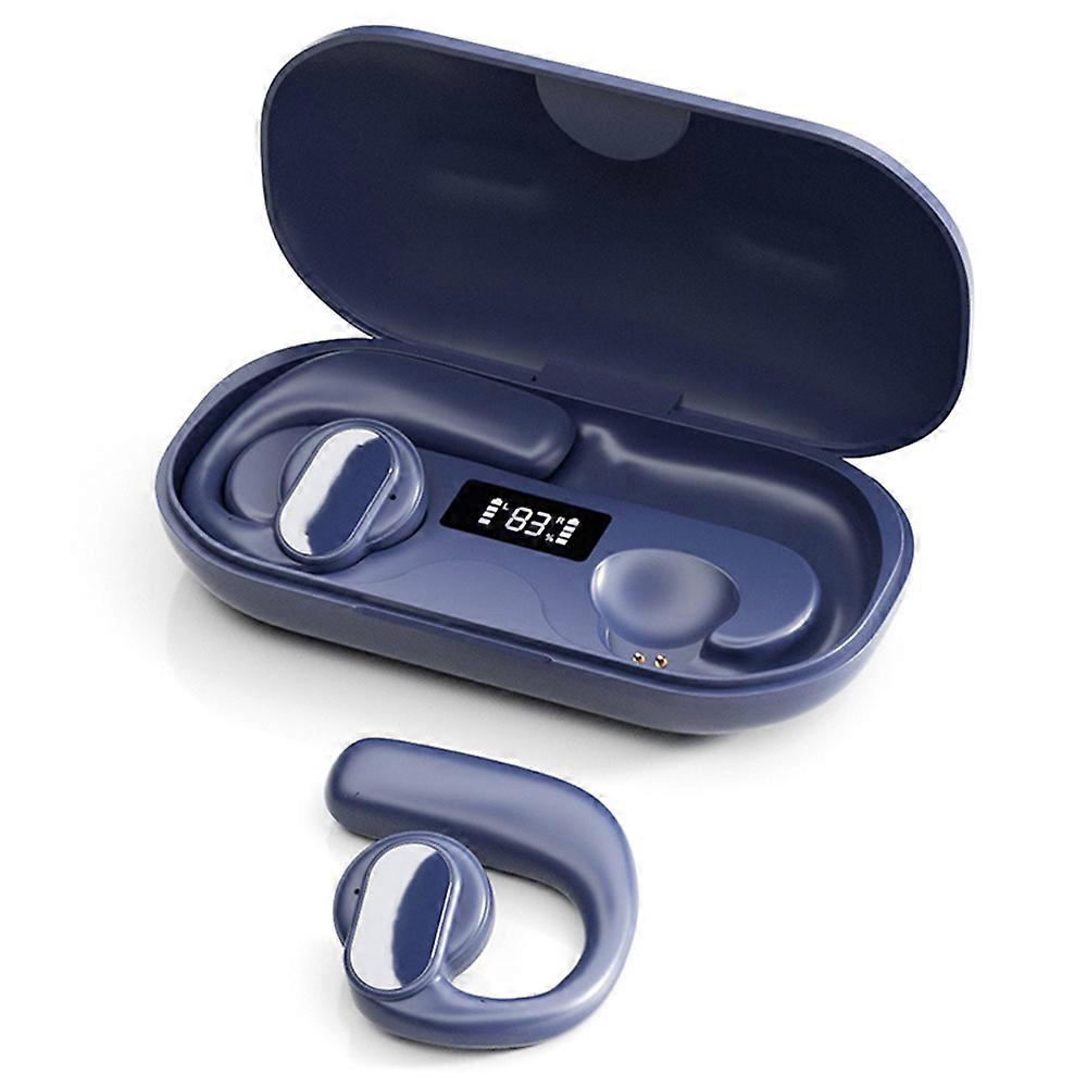 WG-09 ENC Noise Reduction Bluetooth-compatible Headset Ear Hook Wireless Headphone Waterproof Earphone Blue