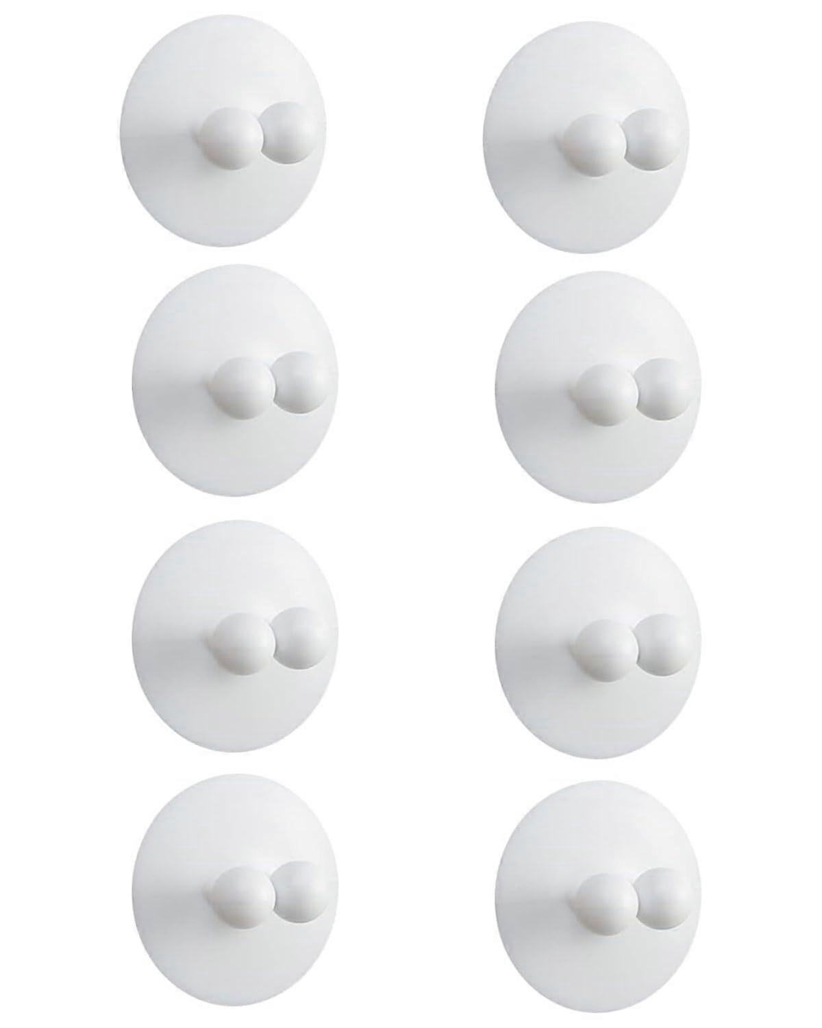 8Pack Toothbrush Holder, Suction Cup, No Drilling, White