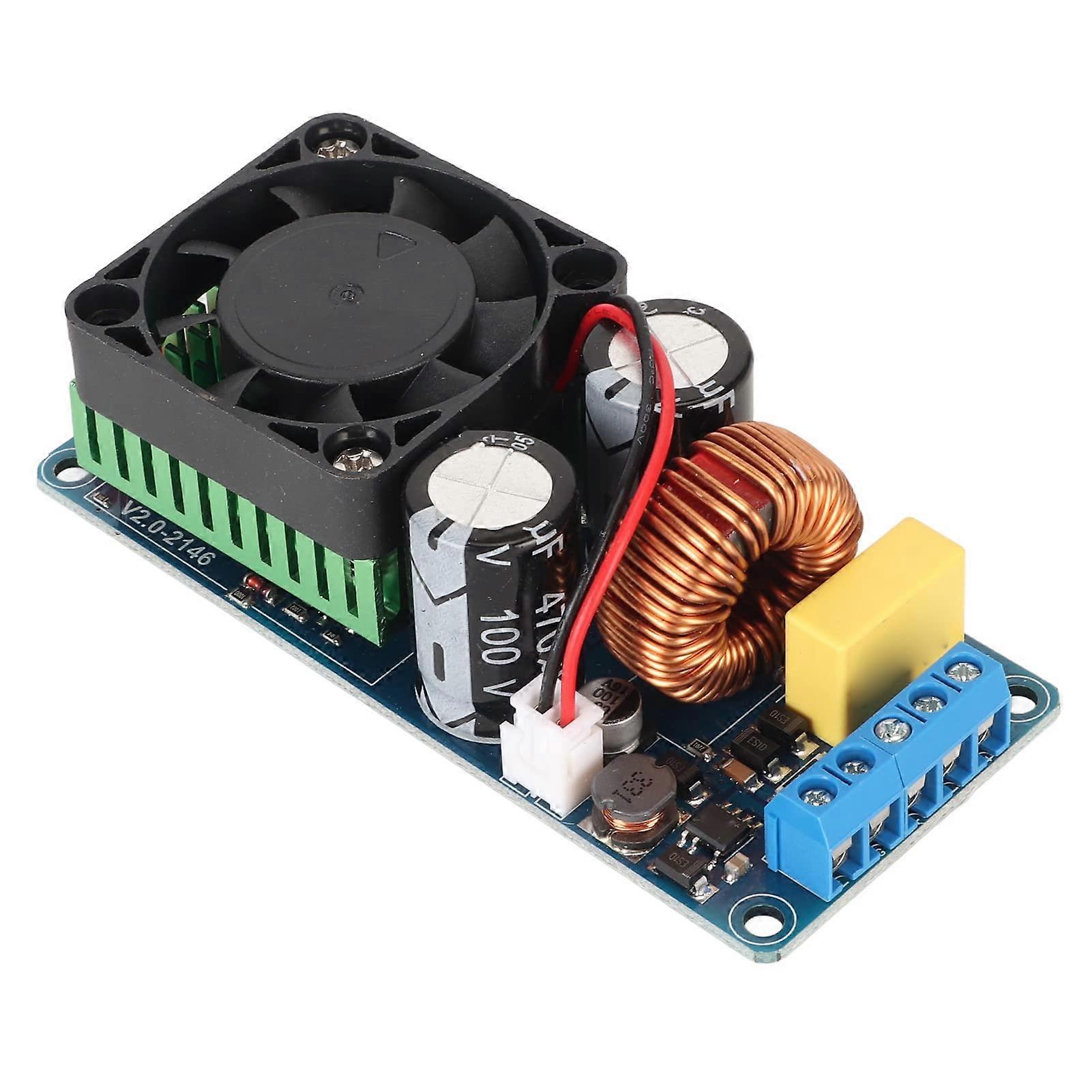 500W M Channel Digital Amplifier Board with Fan IRS2092S Power Amplifier Board for DIY Sound System Power Amplifier
