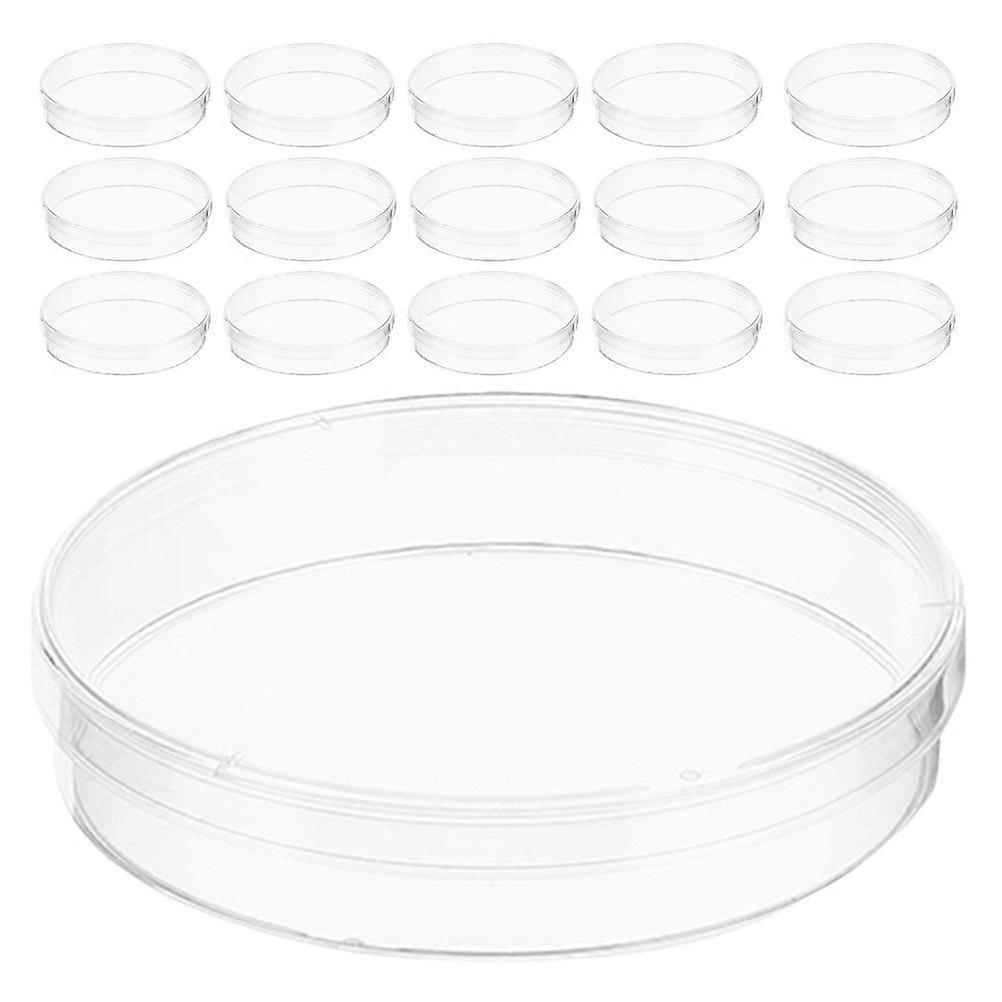 20pcs Laboratory Culture Plates with Lids Clear Plastic Petri Dishes for Cell Cultures for Science Experiments and Tissue Engineering