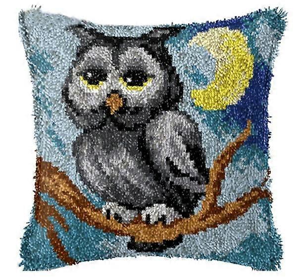 Latch Rug for DIY Latch Sets with Cushion, 43 x 43 cm (Moon Night Owl)