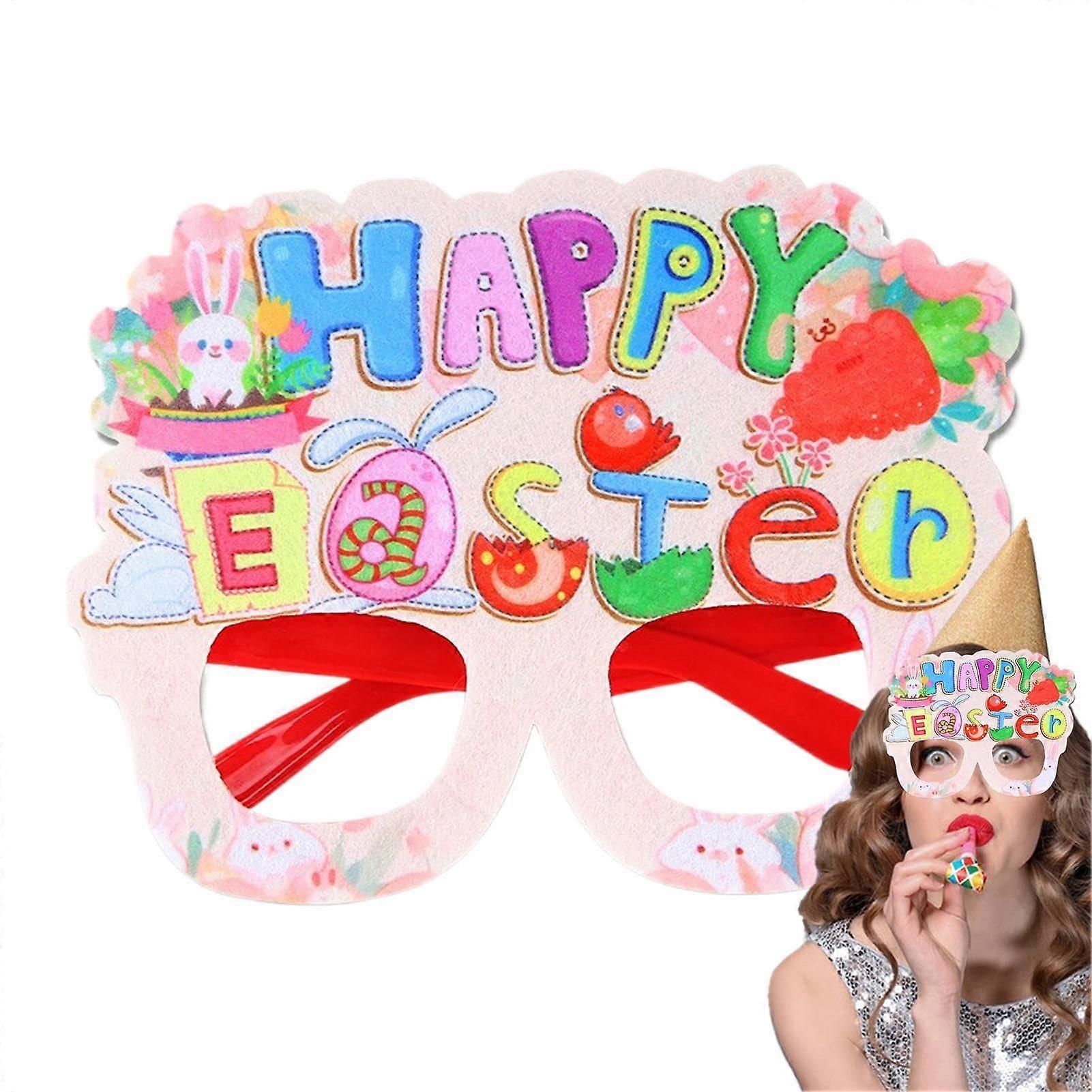 Felt Rabbit Glasses Frames for Easter, Funny Rabbit Photo Booth Props, Cartoon Rabbit Glasses for Adults and Children