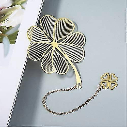 4 Pack Metal Bookmarks with Chain, Gold Cutout Bookmarks