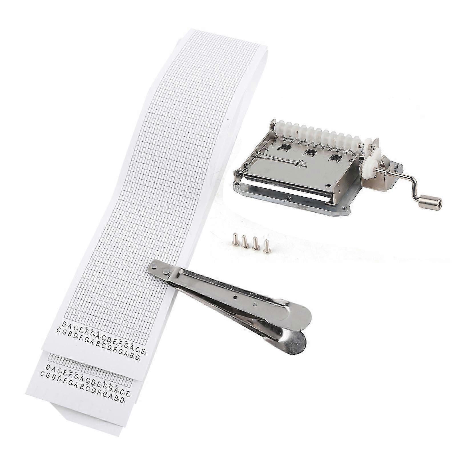 30-Note Hand Crank Tape Music Box Movement Part Puncher 3 Strips DIY Your Songs