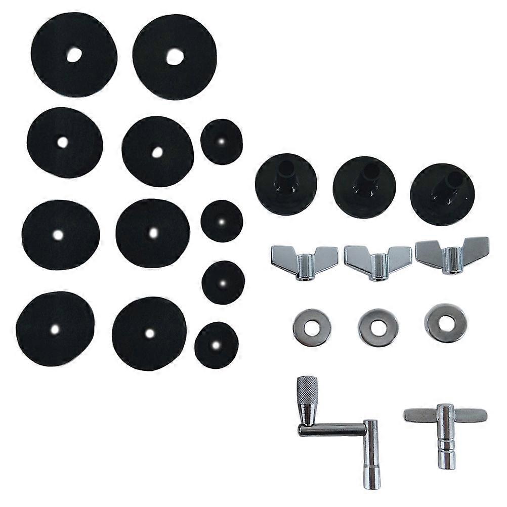 Drum Mute Pads Protect Cymbals Drummers Standard Size Felt Plastic Metal 2.6X3.8CM 1Set