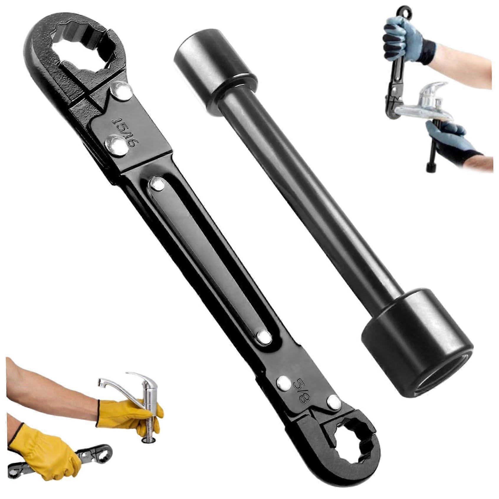 Plumber's wrench, 2pcs/set  angle stop wrench, professional tools for plumbing work