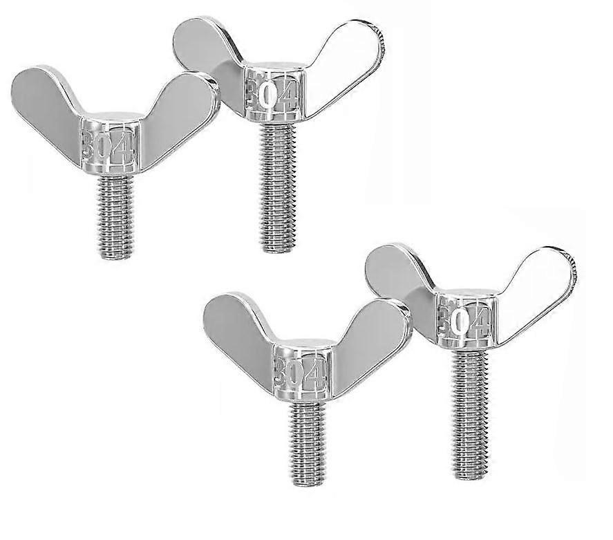 Flügelmuttern M5, 4 Stück Edelstahl Schmetterlingsmutter 304, 65mm Schweißhandschraube, Befestigungsteile Schrauben
