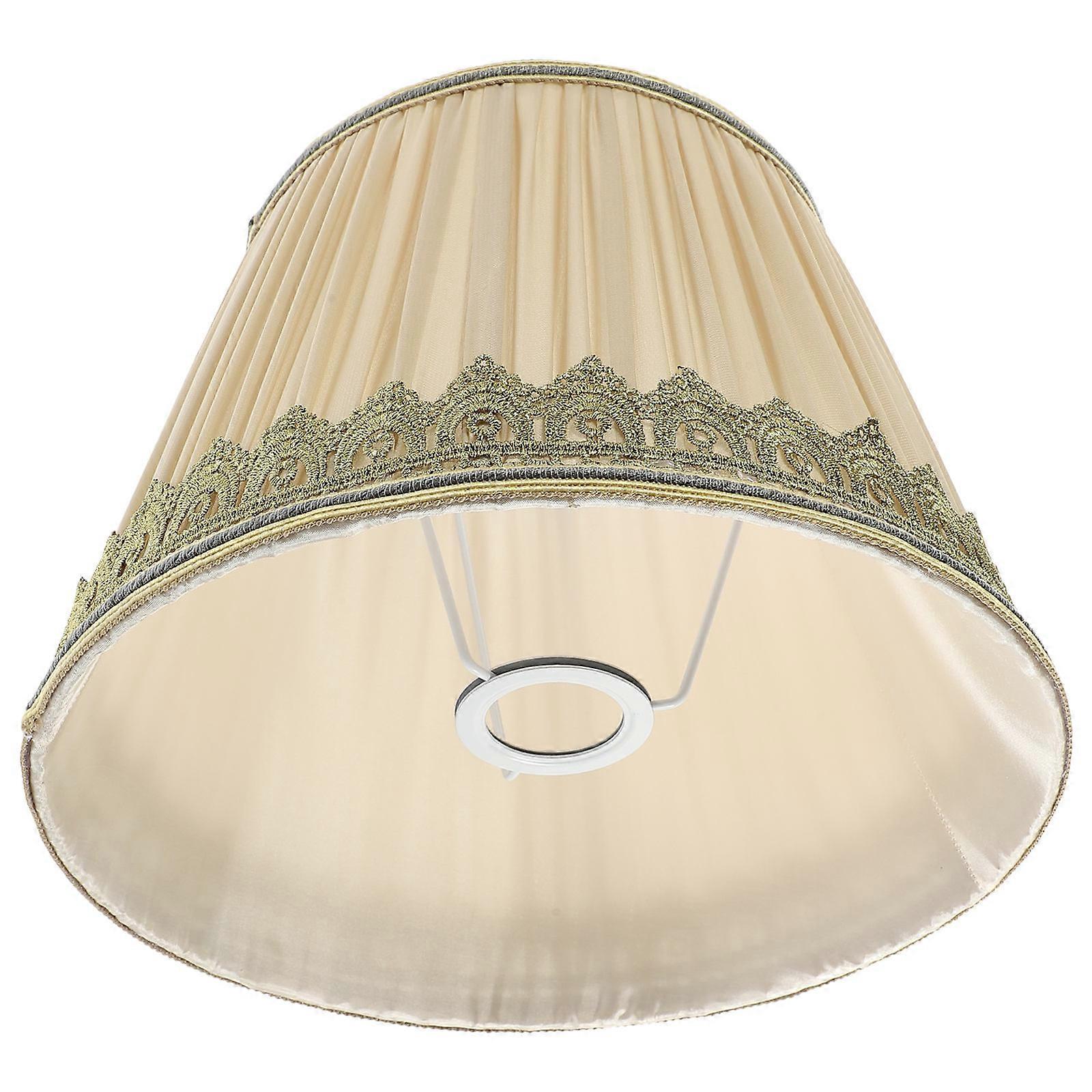 Durable Fabric Lamp Shade for Table Lamps Modern Desk Lamp Cover Khaki Color Softens Light Decorative Effect