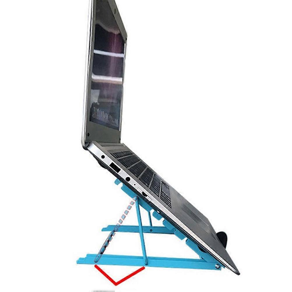 Laptop Stand Bracket Adjustable Cooling Base Students Professionals Blue 24.50x20.00x1.00cm 1Pack