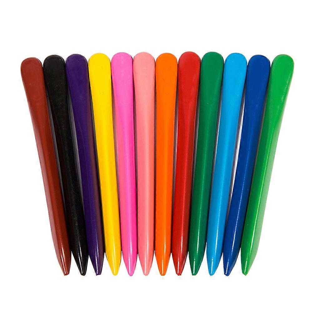 Non Toxic Thick Crayons for Toddlers Washable Removable by Water Soap Kids Christmas Body Painting Show 12Pack