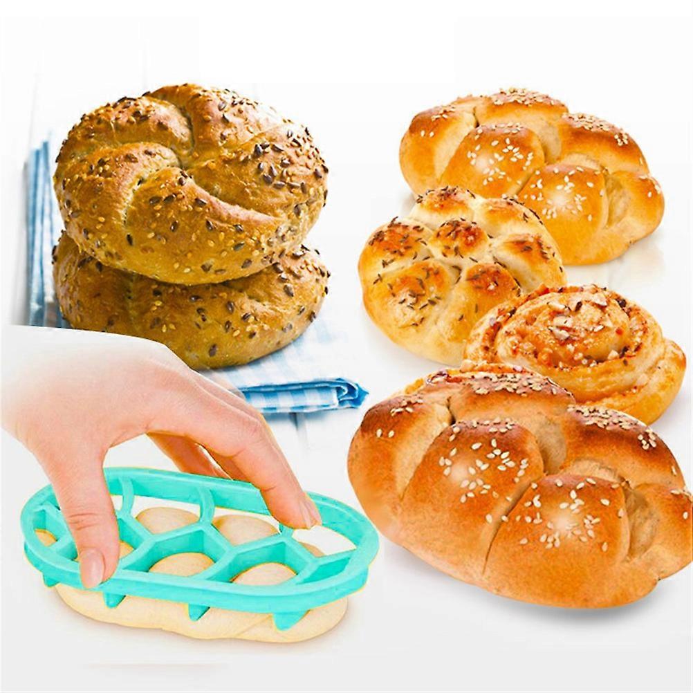 2PCS Dough Press Mold Set Baking Bread Rolls Mold Plastic Pastry Cutters