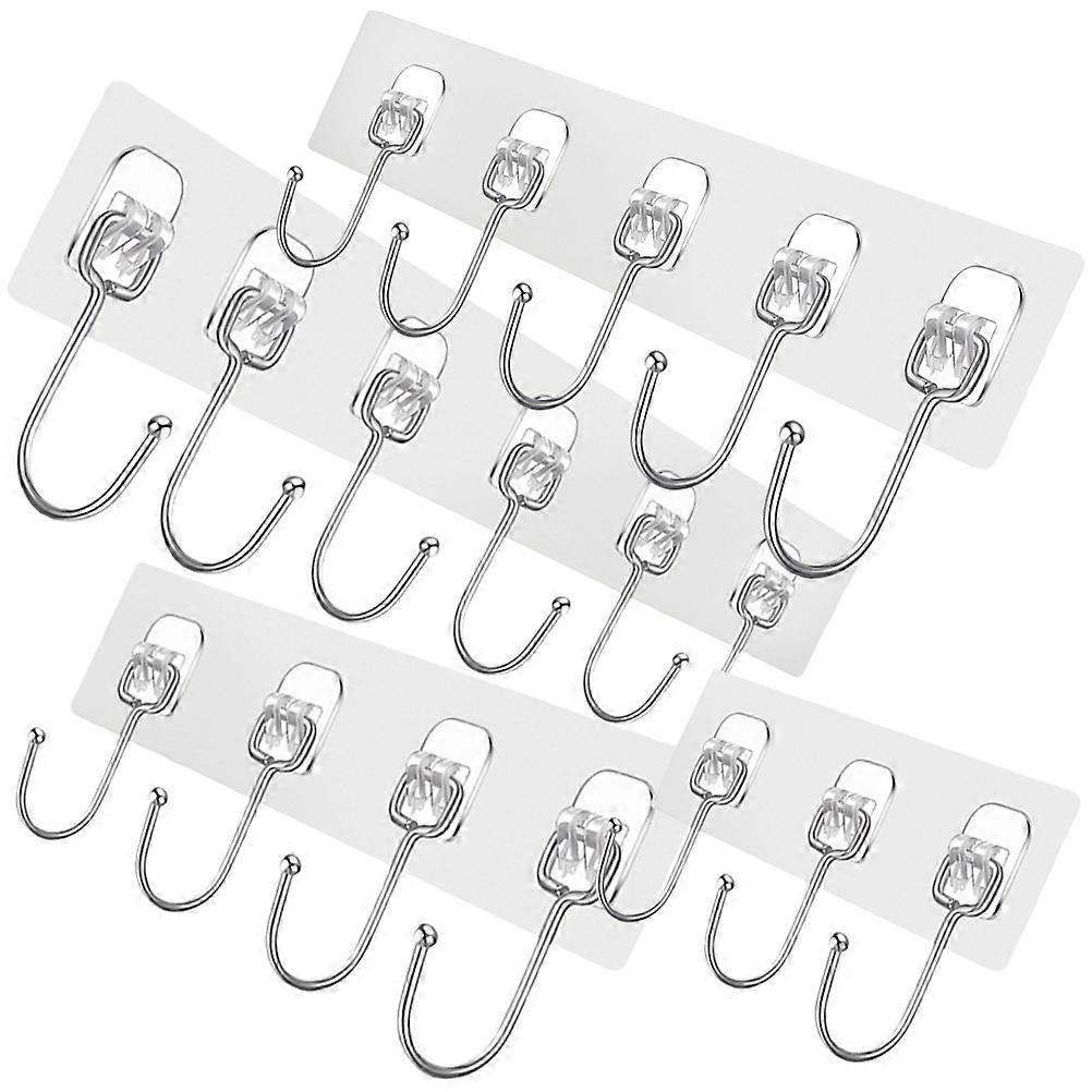 Multifunctional Kitchen Hanger Stainless Steel Hook Storage Space Organization 4Pcs