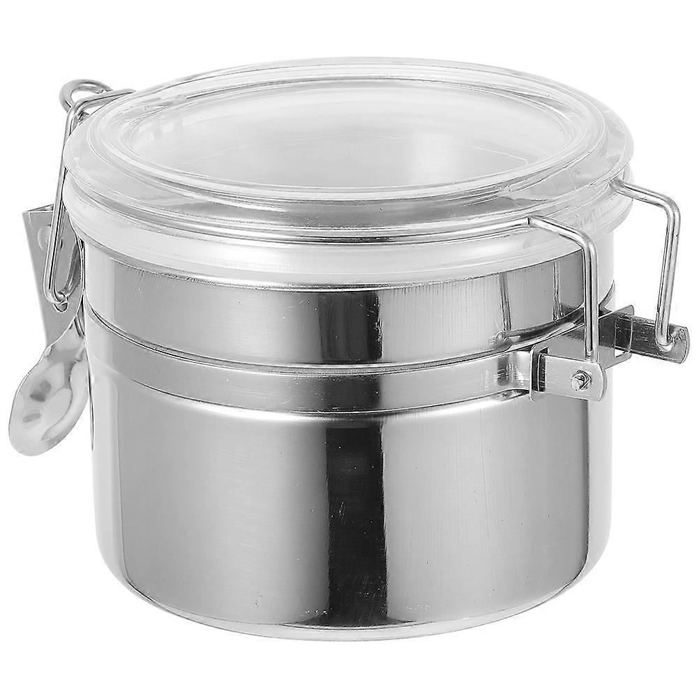 Airtight Lid Tea Leaf Storage Canister Kitchen Storage Jar Prevent Moisture Simple Shape 4.13x4.13x3.42in 1Pack