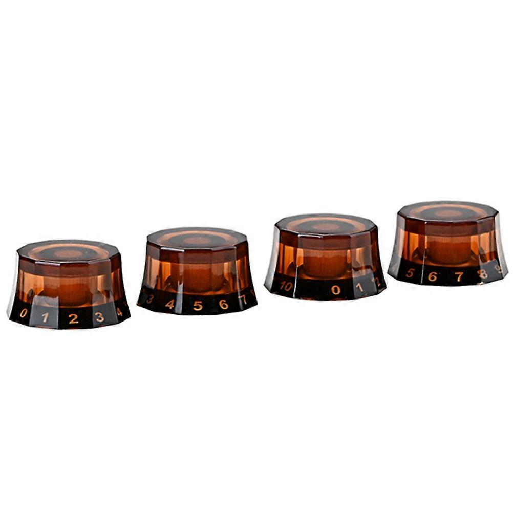 Potentiometer Knob Guitar Connect Rotary Potentiometer Retro Designed and Distinctive Electric Guitar Bass Volume Knobs 4Pcs