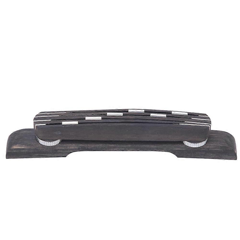 GO104 Ebony Guitar Bridge Jazz Guitar Accessory with 6 Point Adjustable Height 21~26mm