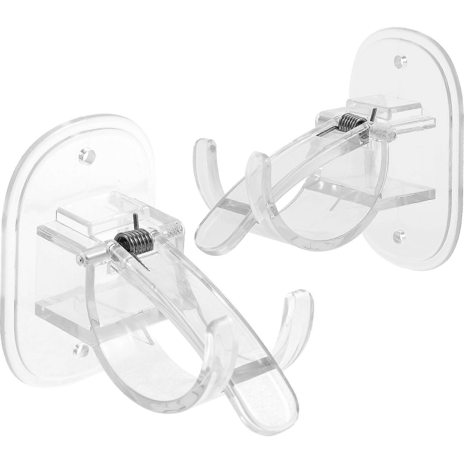 Extend Shower Curtain Rod Support Holders Transparent Easy to Install for Storage Use