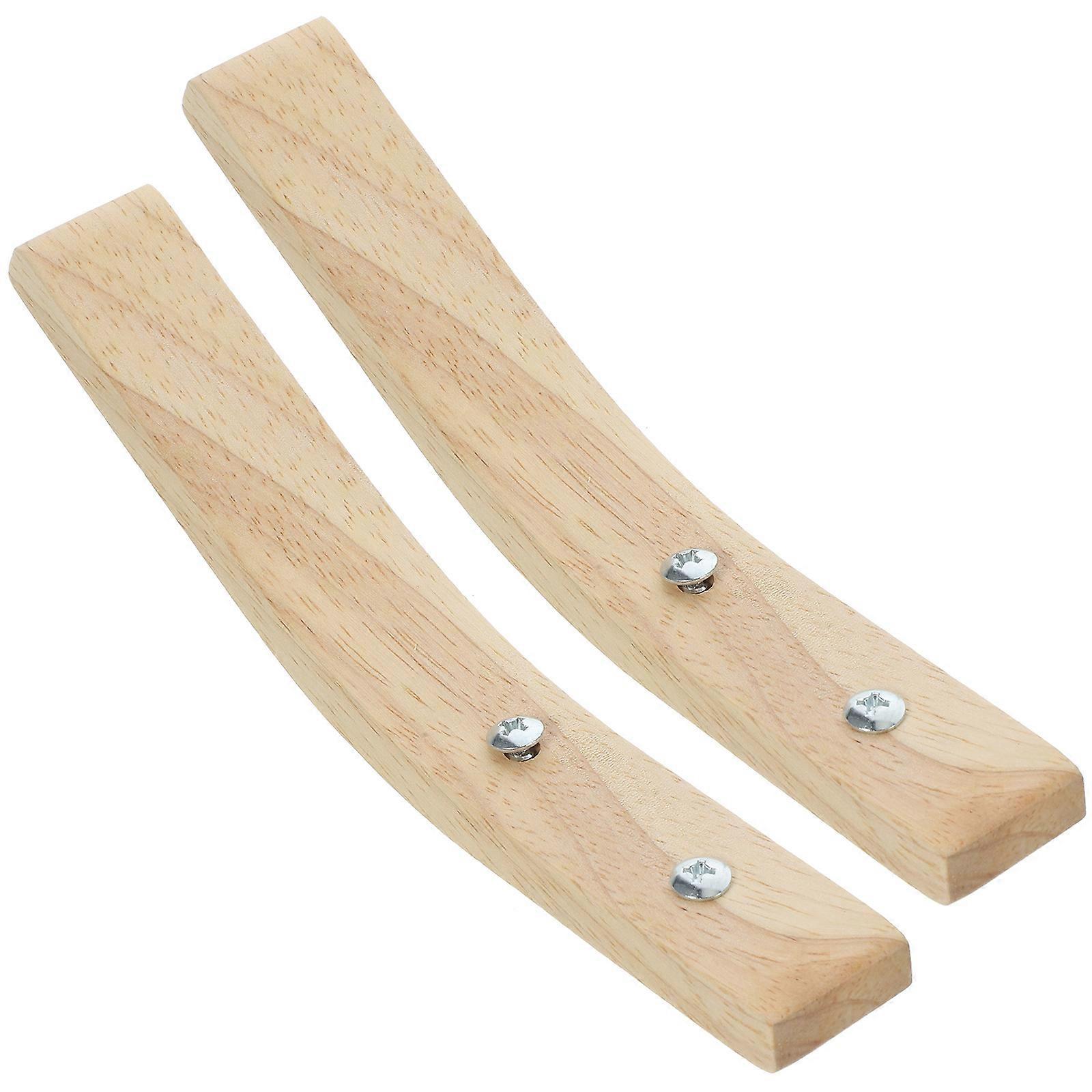 Wood Hooks Coat Hanger Hooks Bathroom Use Space Saving 17.00X2.30X1.00CM Hanging 2Pcs