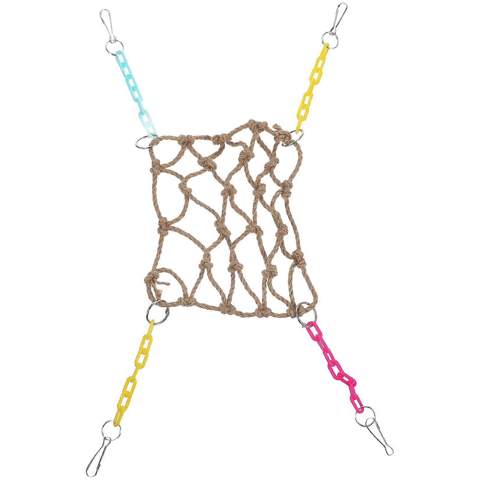 Bird Hammock Stand for Cockatiels Durable Climbing Perch Swing with Decorative Design