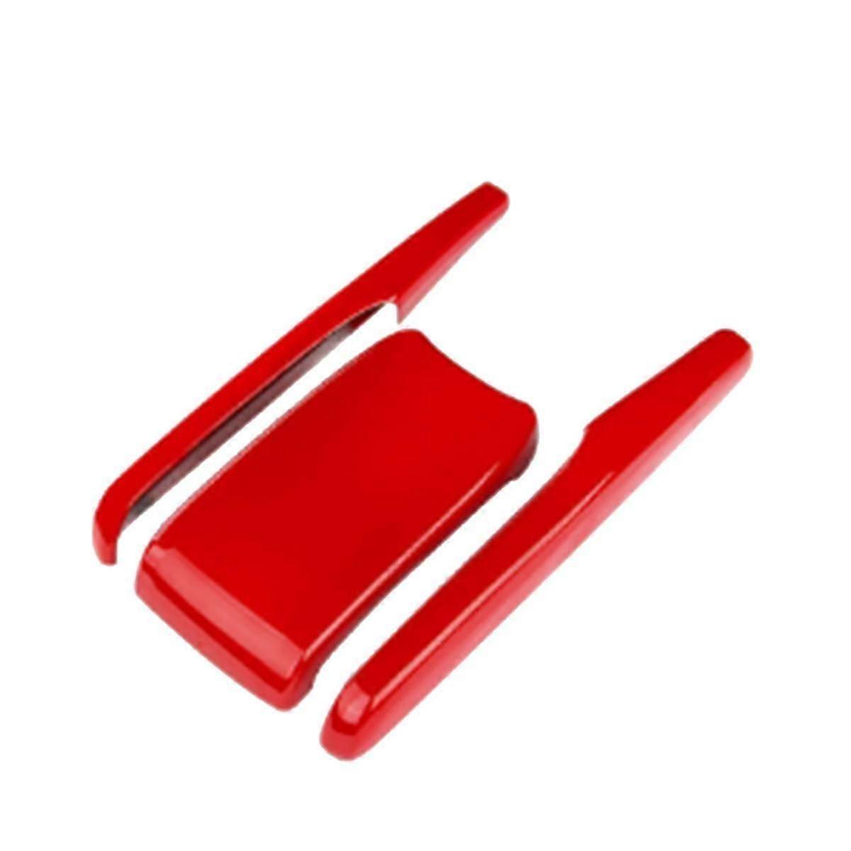 3PCS Red Central Console Armrest Box Trim Cover For 10Th 2016-2021