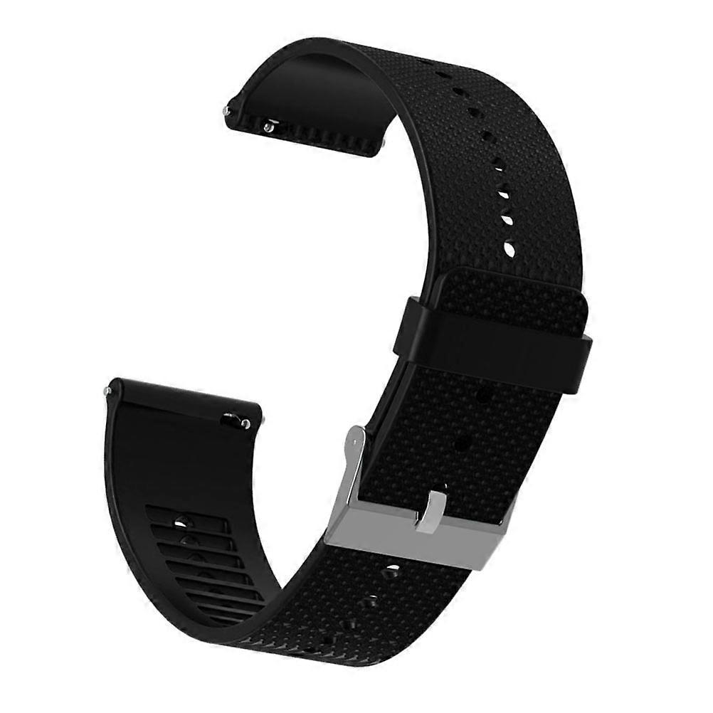 Black Silicone Watchband for Men Casual Replacement Band Strap Perfect for Sport and Business Attire