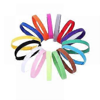 Veeki 15-Pack Adjustable Soft Nylon Whelping Collars for Puppies & Kittens - Double-Sided ID Bands in 15 Colors