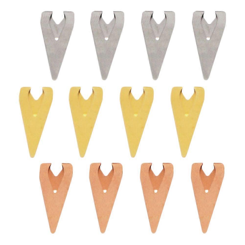 Creative Retro Stainless Steel Clips For Reading Study Craft Projects Assorted Color 12Pcs