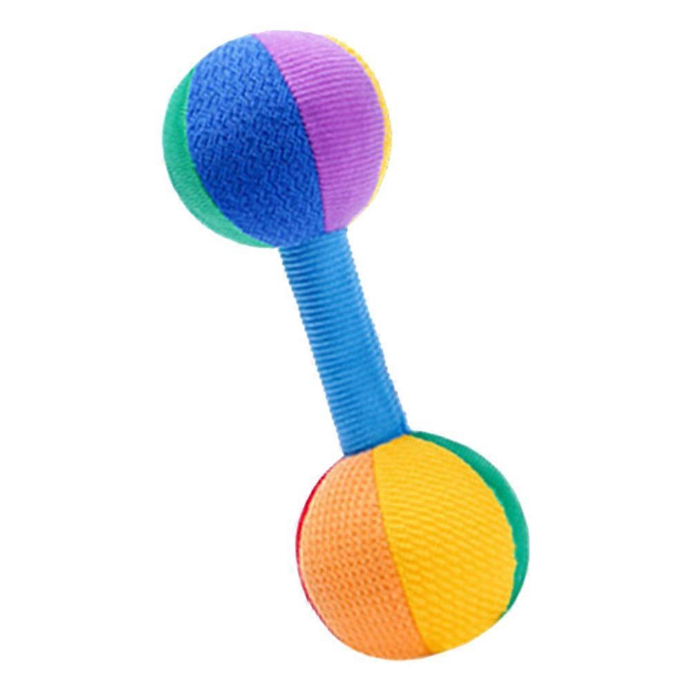 Baby Dumbbell Rattles Soft Dumbbell Baby Rattles Children's Parties Home Playtime Plush Sound Production 1Pcs