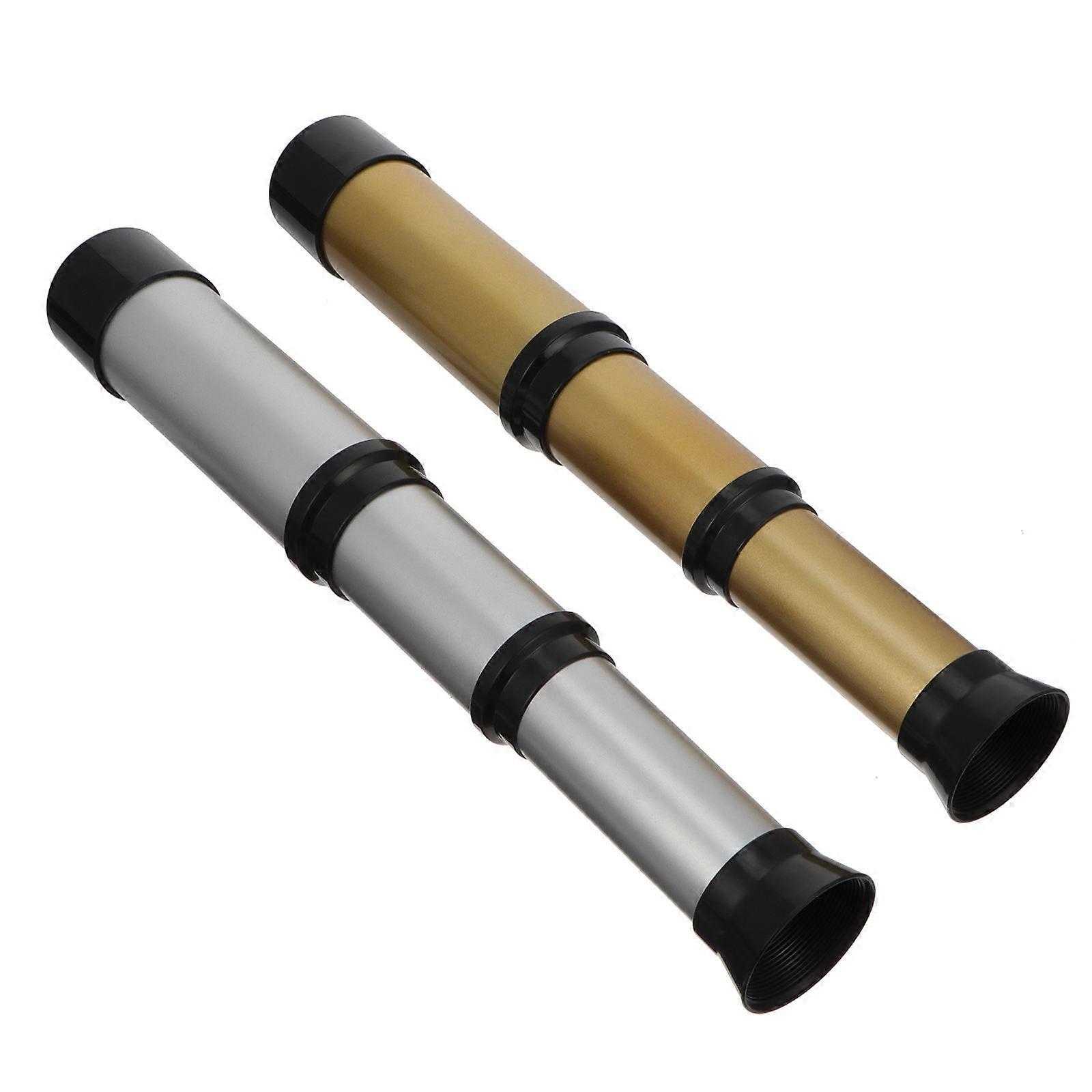 2pcs Educational Single-tube Telescope in Assorted Color for Kindergarten Made from ABS Safe and