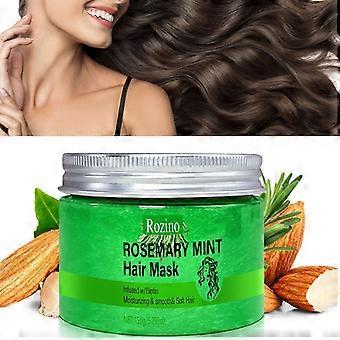 Organic Rosemary Mint Hair Mask, Infused with Biotin Scalp Treatment for Hair Growth & Thickness, Natural Strengthening Serum for Weak/Damaged Hair 15