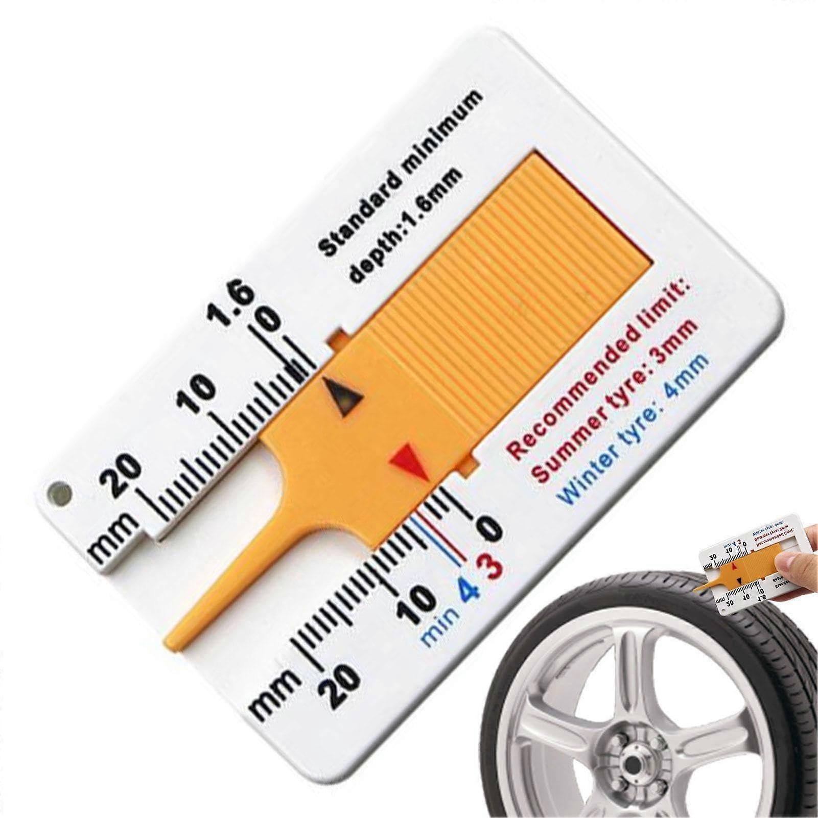 Profile depth gauge  Tool for measuring profile depth, profile depth gauge  Portable profile depth gauge, measured in yellow