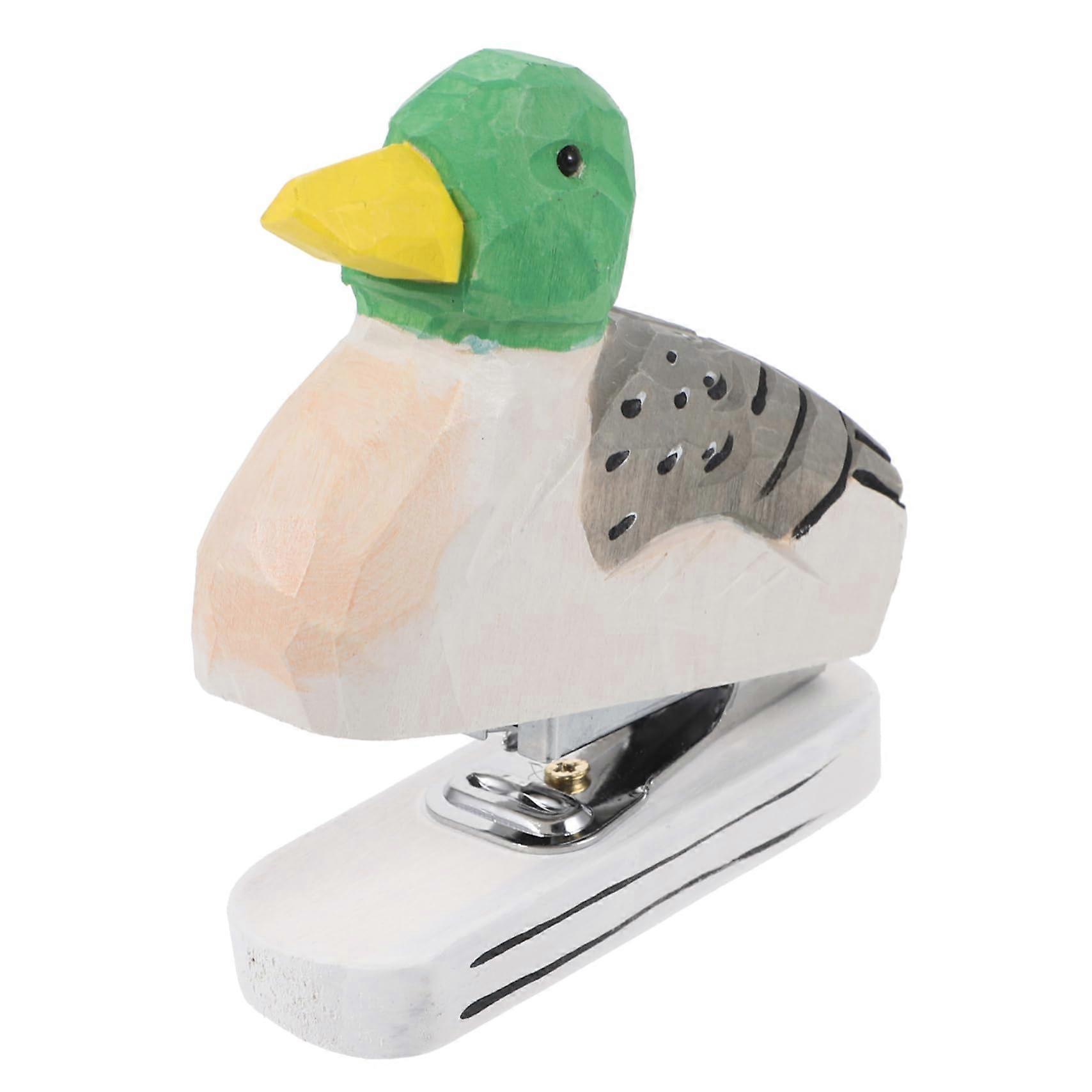Wooden Staple Holder Reusable Creative Animal Stapler for Office School Adorable Design for Decoration and Practical Use Students and Beginners
