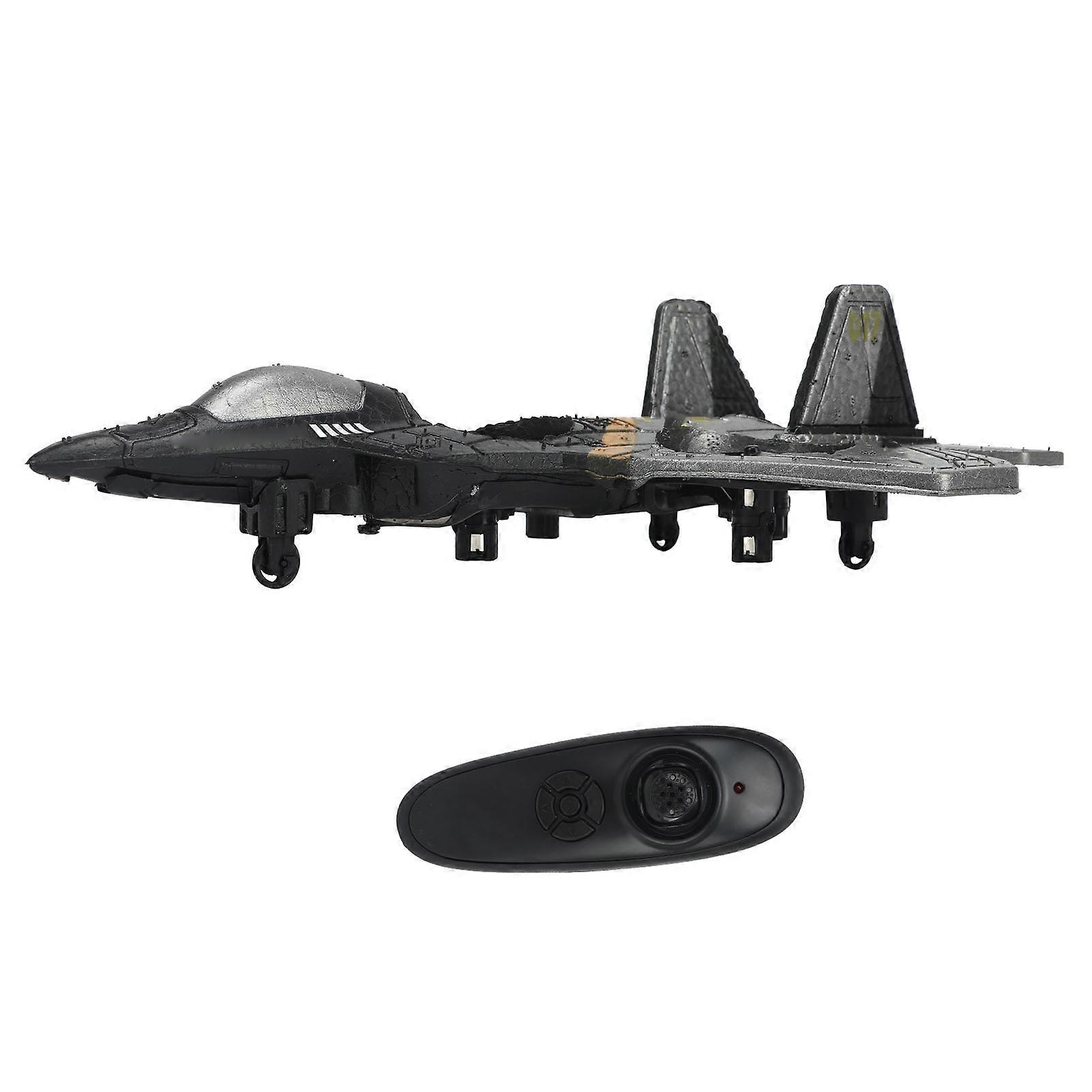 2.4 GHz Kids RC Glider Model LED Light Stable Flight Remote Control Plane Toy with Propeller Silver 1 Battery