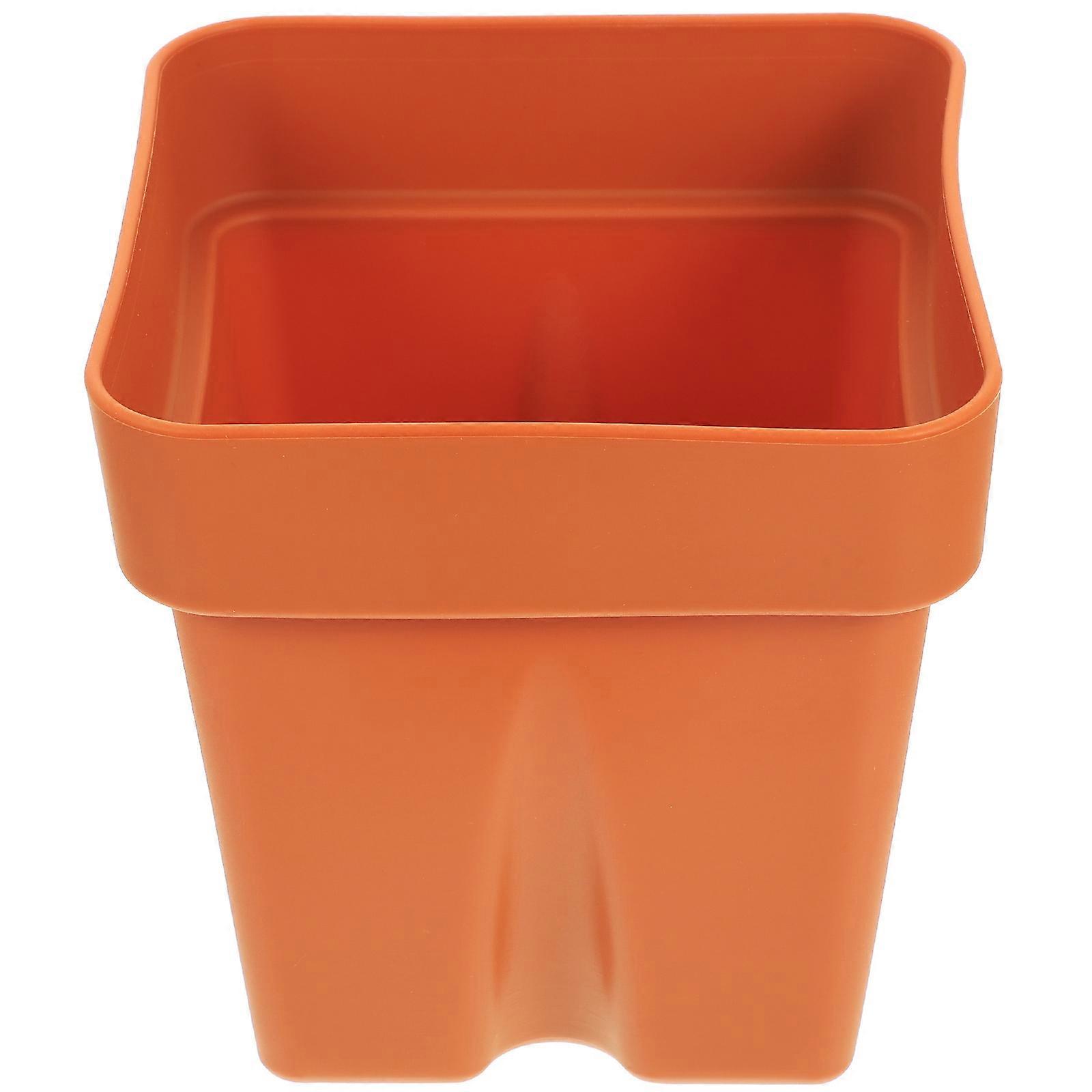 Chocolate Silicone Flower Pot for Decoration Durable Reusable Planting Pot with Drainage Holes 10 Inch