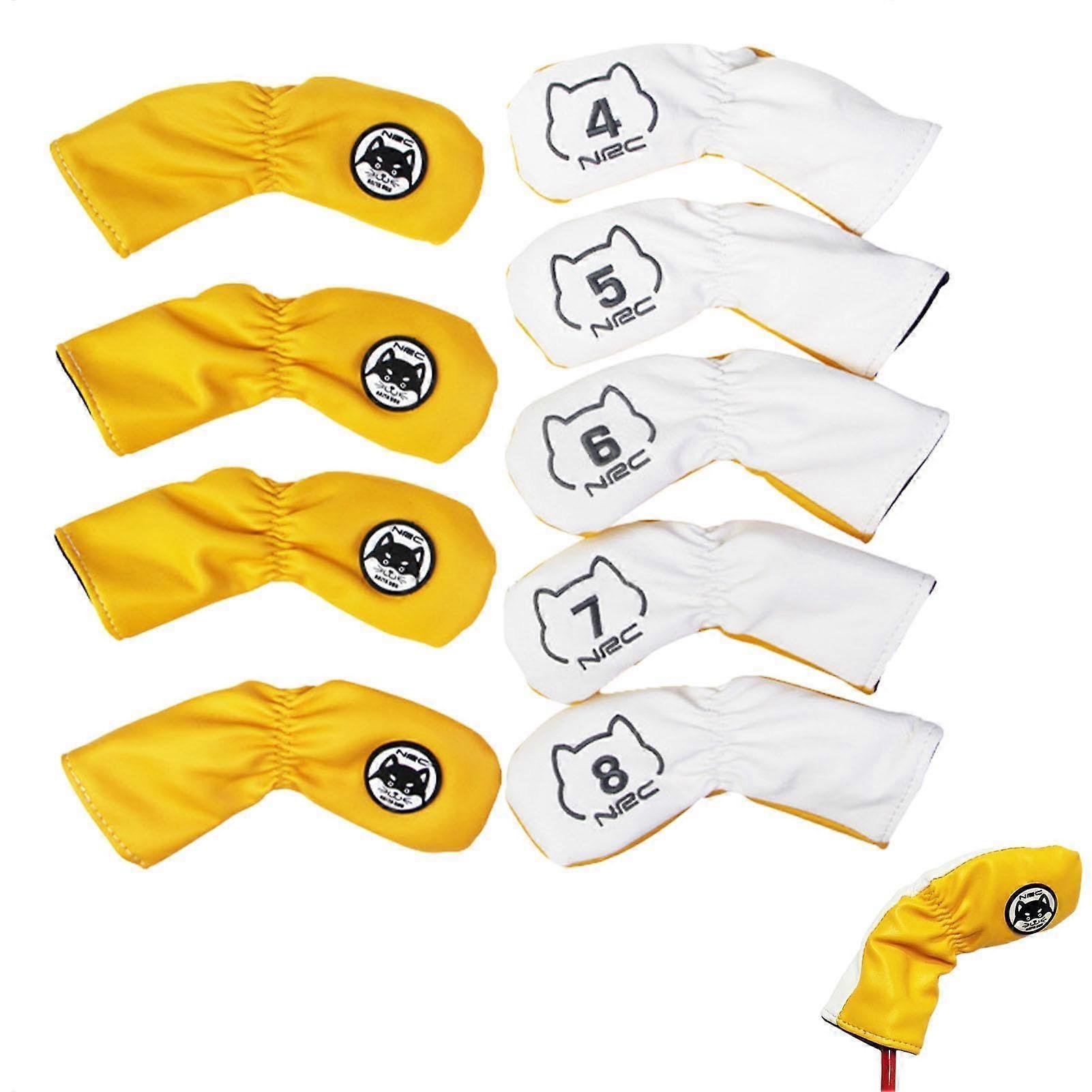 Golf Club Headcovers 9-Piece Driver And Fairway Headcovers Set All Weather Protection Alphabet Design