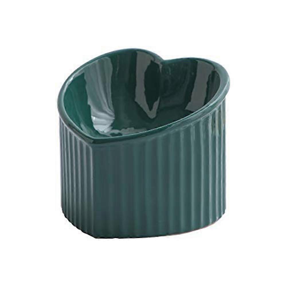 Elevated Ceramic Cat Bowls, Tilted, Raised Food or Water Bowls, Stress, AntiReflux, Dishwasher and Microwave Safe, 14 x 14 x 12 cm D Ref: 3100