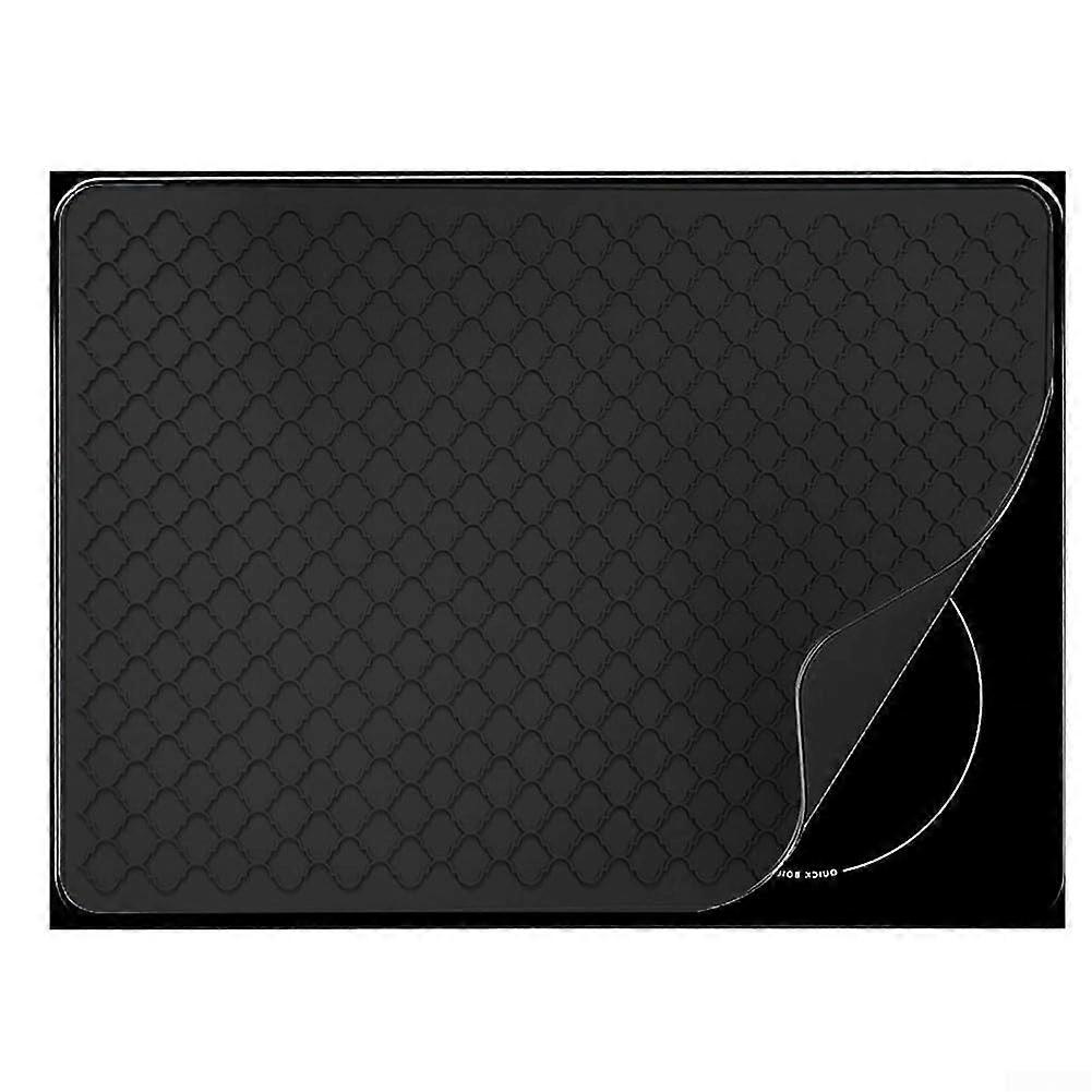 Silicone Protective Mat 70 x 51 cm, Black, Non-Slip, Heat-Resistant Hob Mat