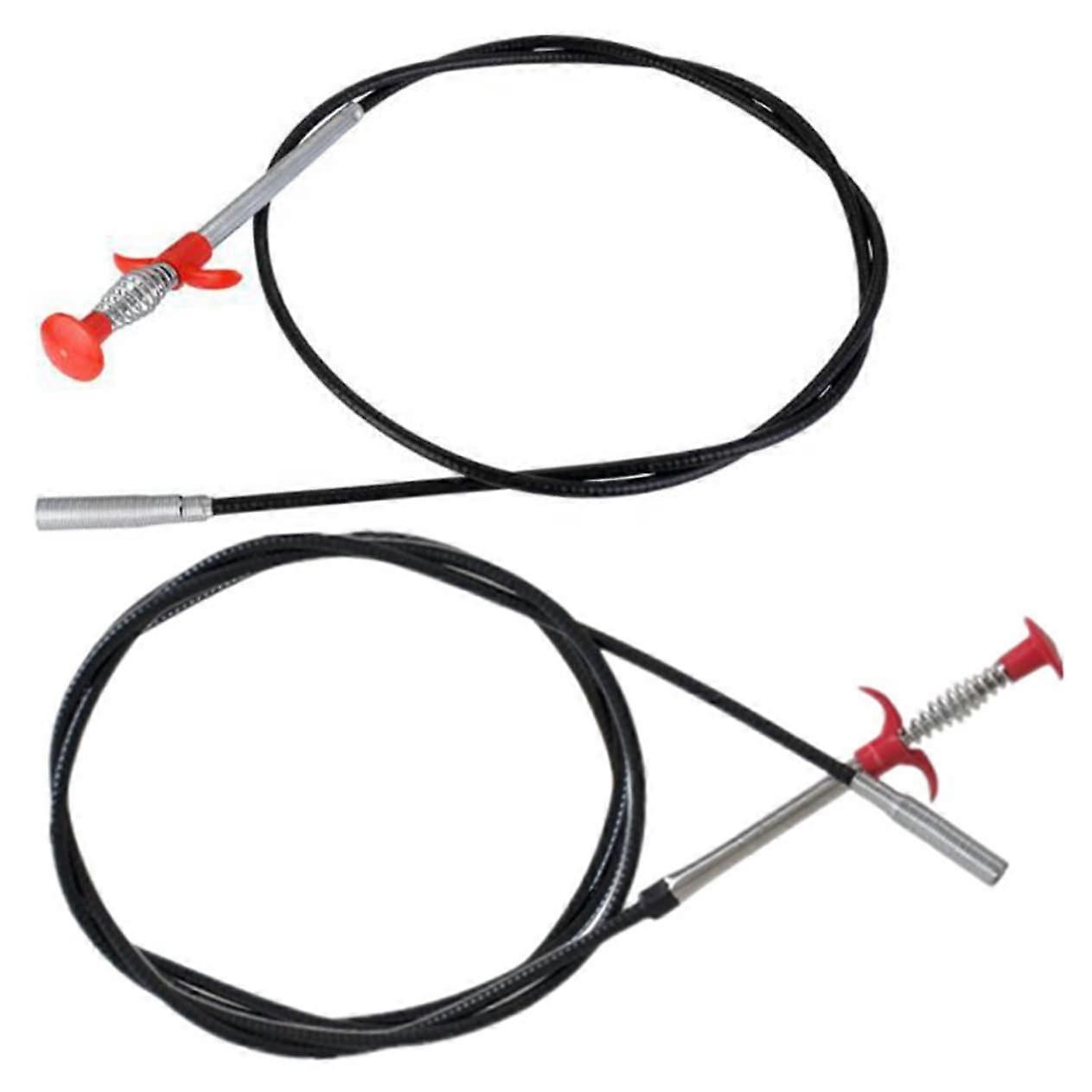 Flexible Drain Cleaning Grabber Tool Set - 2 Pieces for Efficient Hair and Debris Removal in Sink, Bathtub, and Kitchen