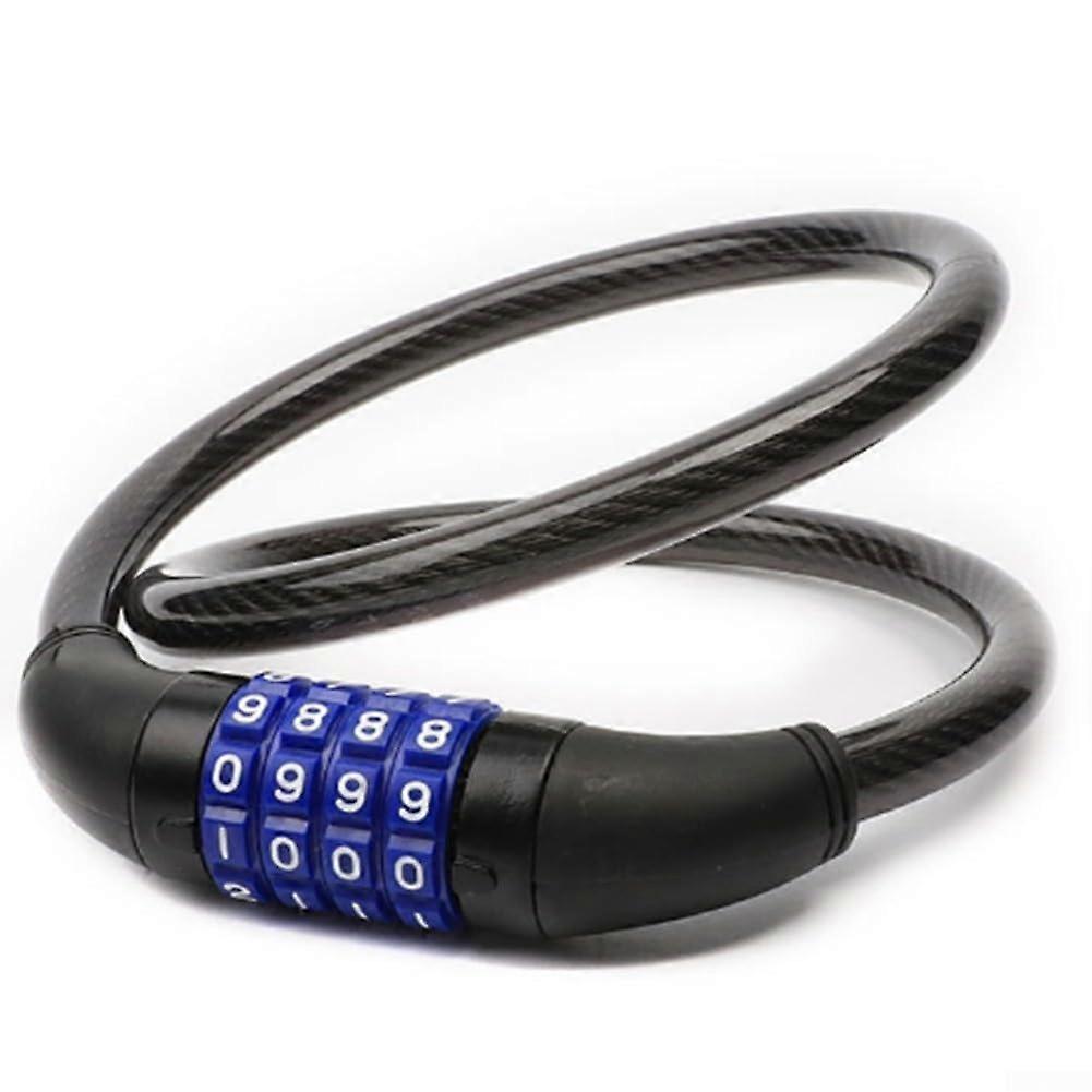 Bike Lock with 4-Digit Code, 0.8 m Length, Lightweight Transport Lock for Bicycles, Secure Theft Protection