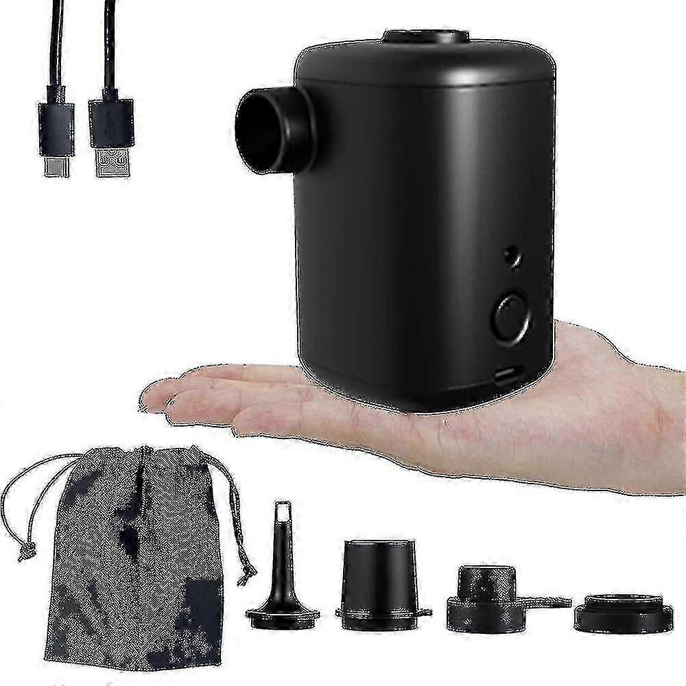 Outdoor Mini Air Pump For Mattress Mat Camping Portable Electric Inflator Usb Charging Pillow Swimming Ring Inflatable Boat