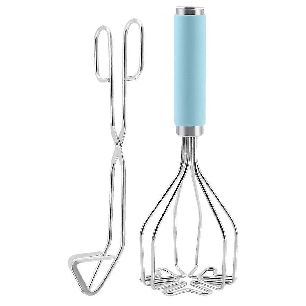 Stainless Steel Potato Masher with Handle for Kitchen Use Assorted Color