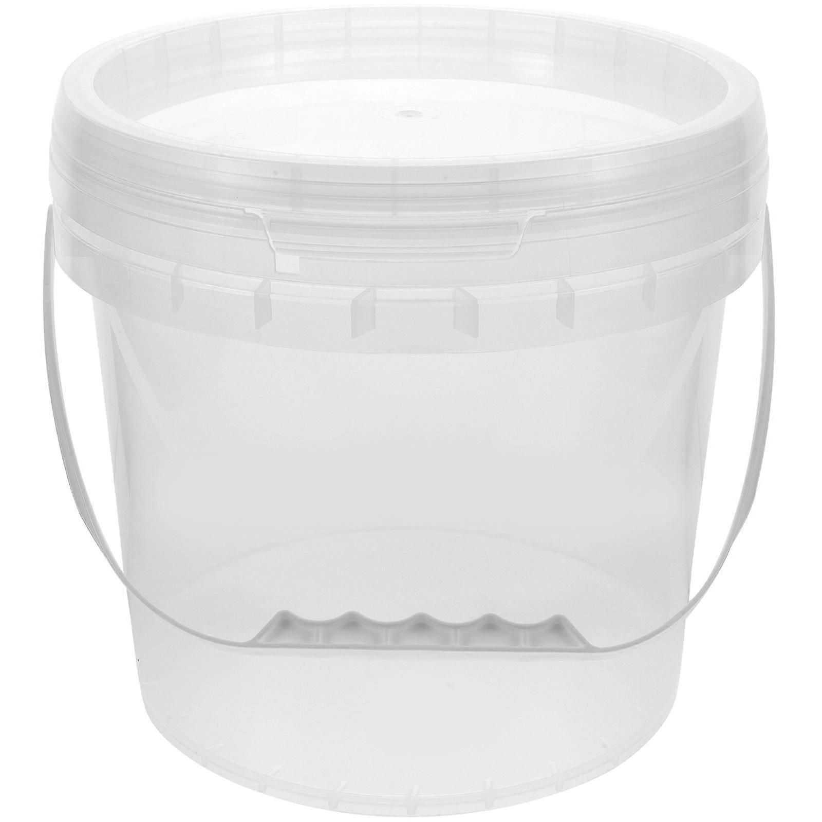 White Plastic Paint Storage Bucket with Durable Thick Material and Ergonomic Handles for Safe and Convenient Storage