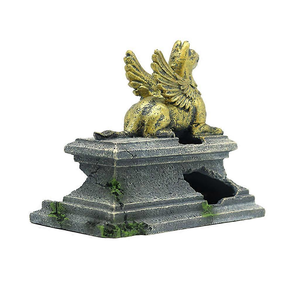 Fish Tank Simulation Rockery Decor Aquarium Decoration 12X15.5Cm Dark Grey Realistic Style 1Pack