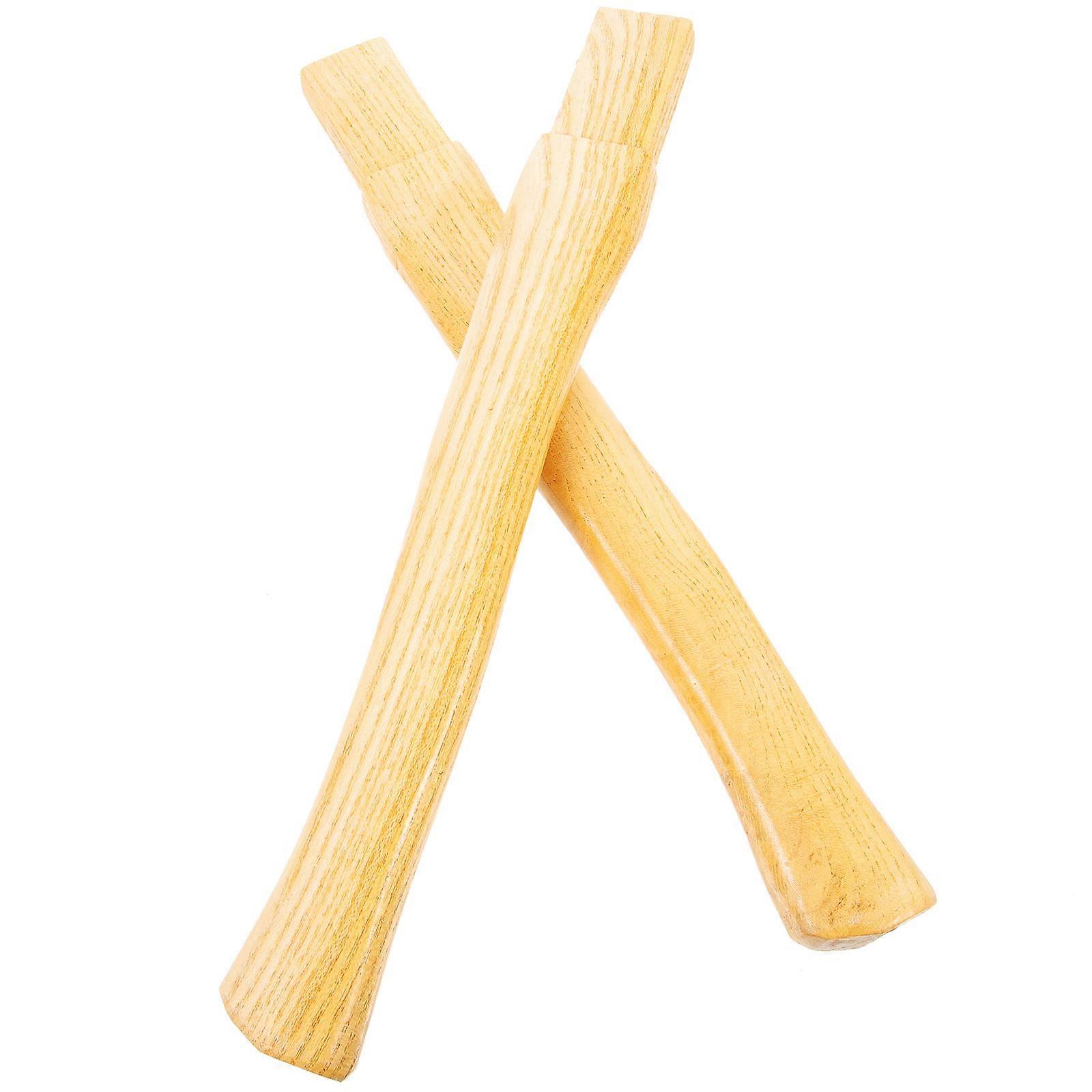 2Pcs Handle Replacement Wooden Grip Accessory