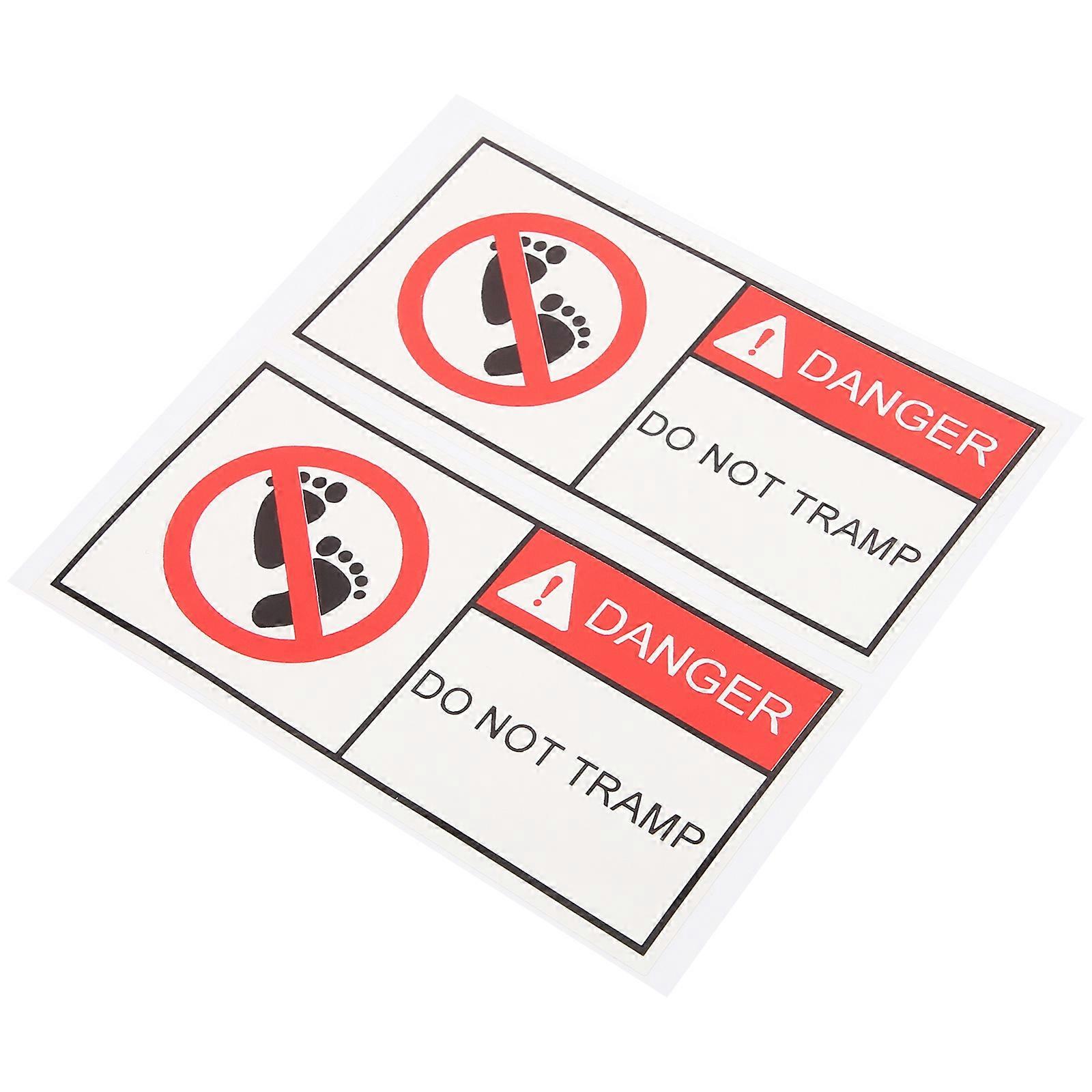 2 Pieces Self Adhesive Warning Sign for Safety Use Assorted Color