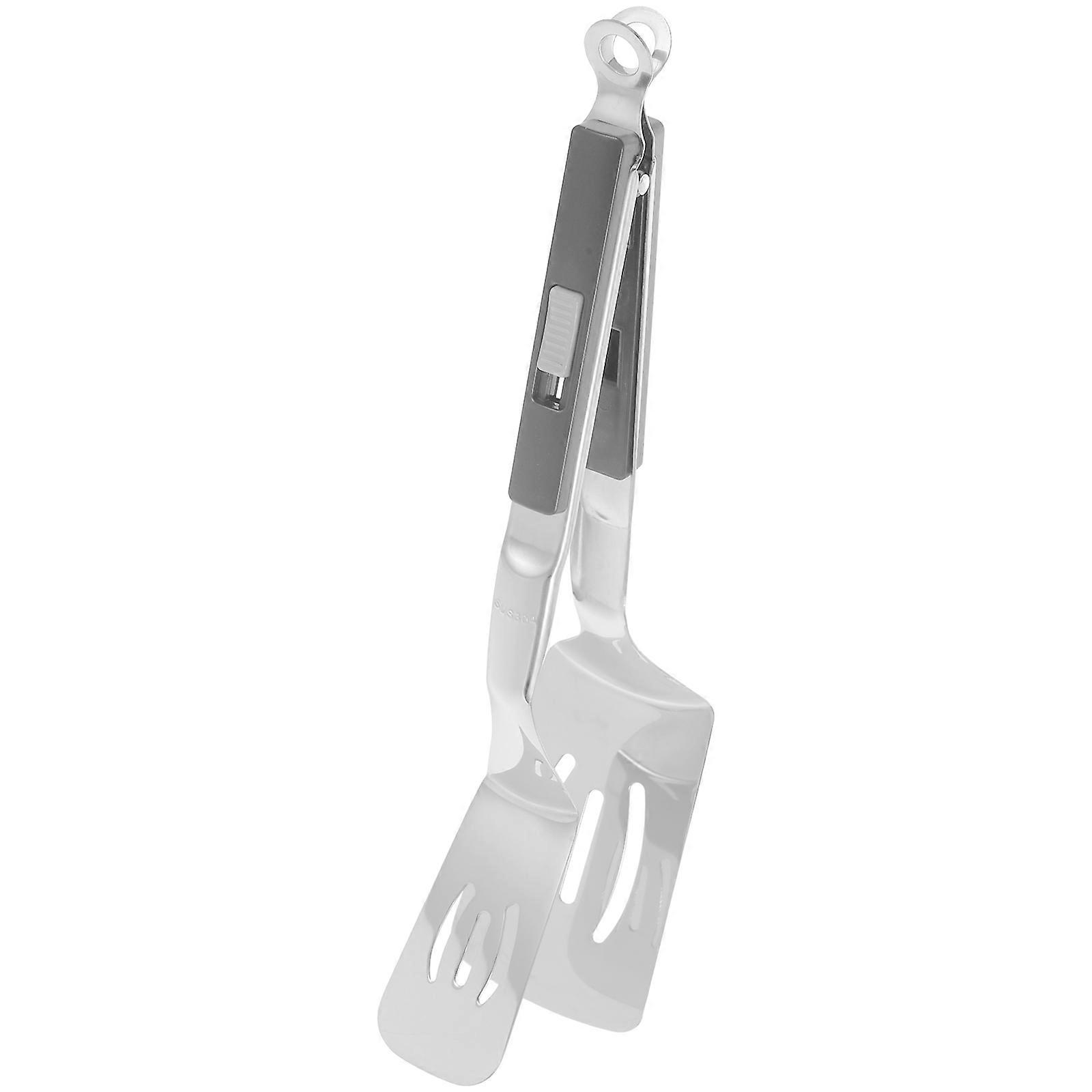 Barbecue Accessories Anti-Scald Spatula Tongs Kitchen Tool Grey Multi-Functional 1Pack