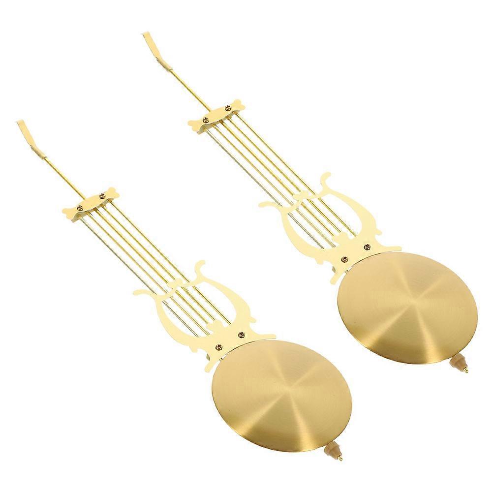 Clock Pendulum 2Pcs Golden Metal Replacement Pendulum for Wall Clock Parts Durable for Decoration