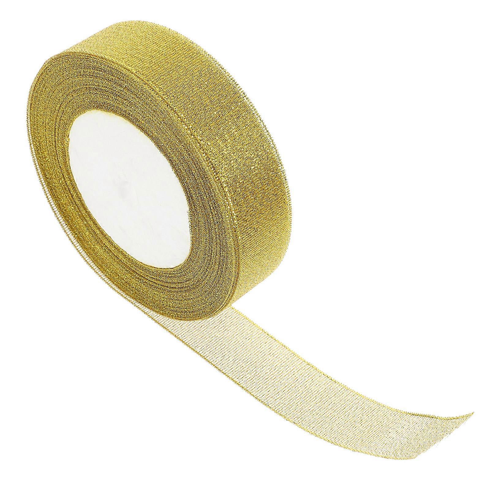 Crafting Ribbon Delicate Golden Ribbon For Gifts And DIY Projects 1 Roll