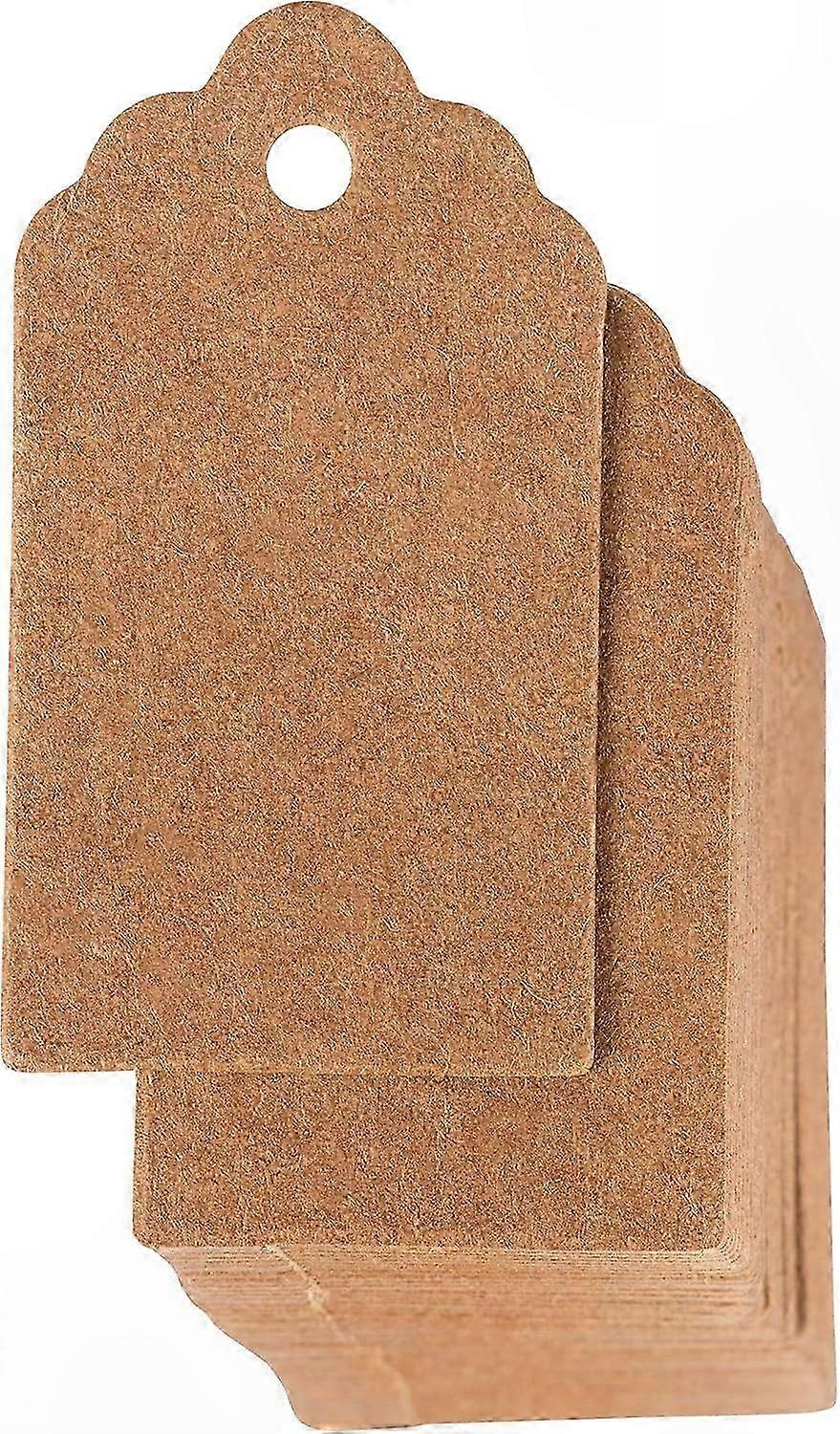 100 Kraft Paper Square Hangtags for Crafting and Labeling