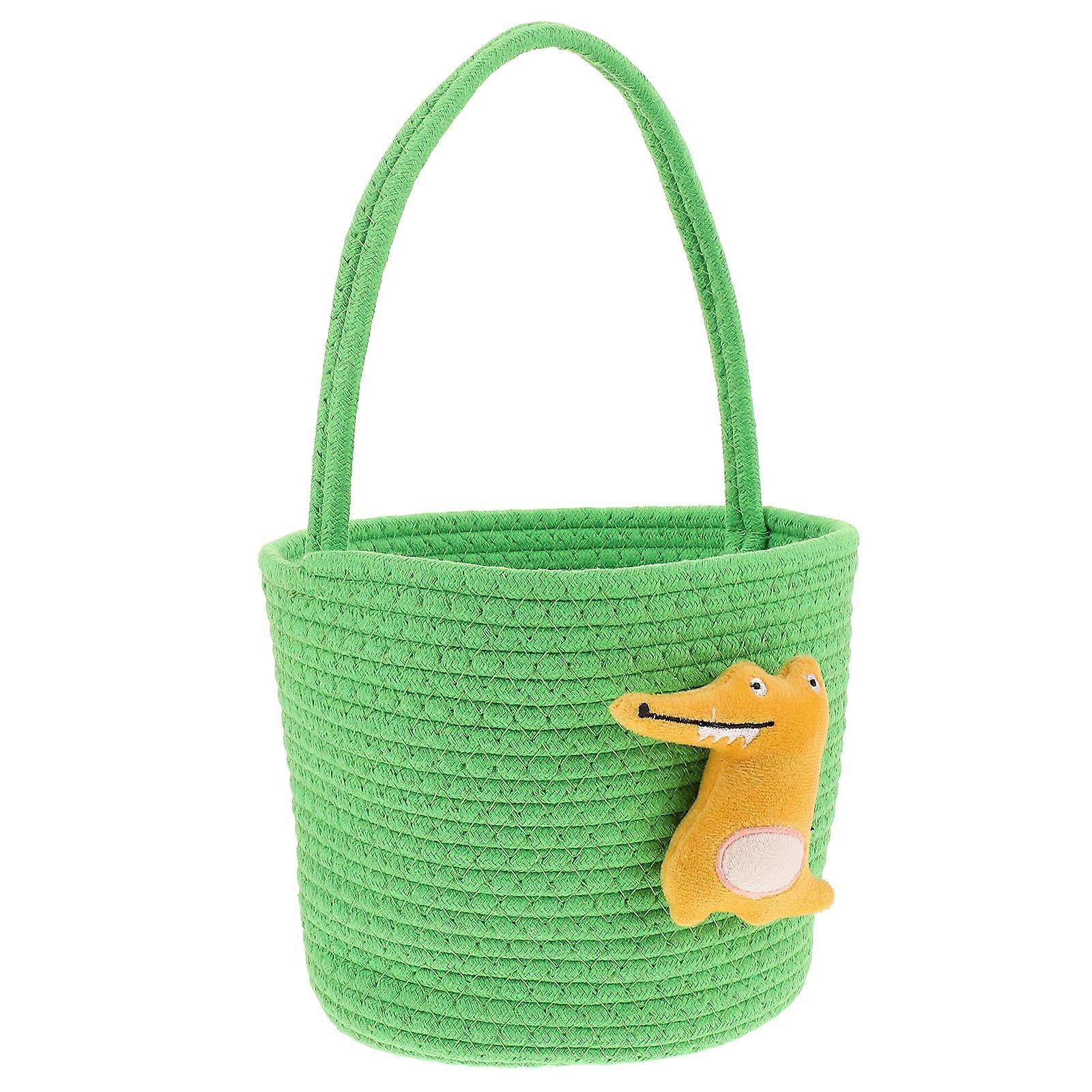 Candy Holder Cotton Rope Basket Ideal For Kids Room Decor And Christmas Occasion With Attractive Woven Style 1Pcs