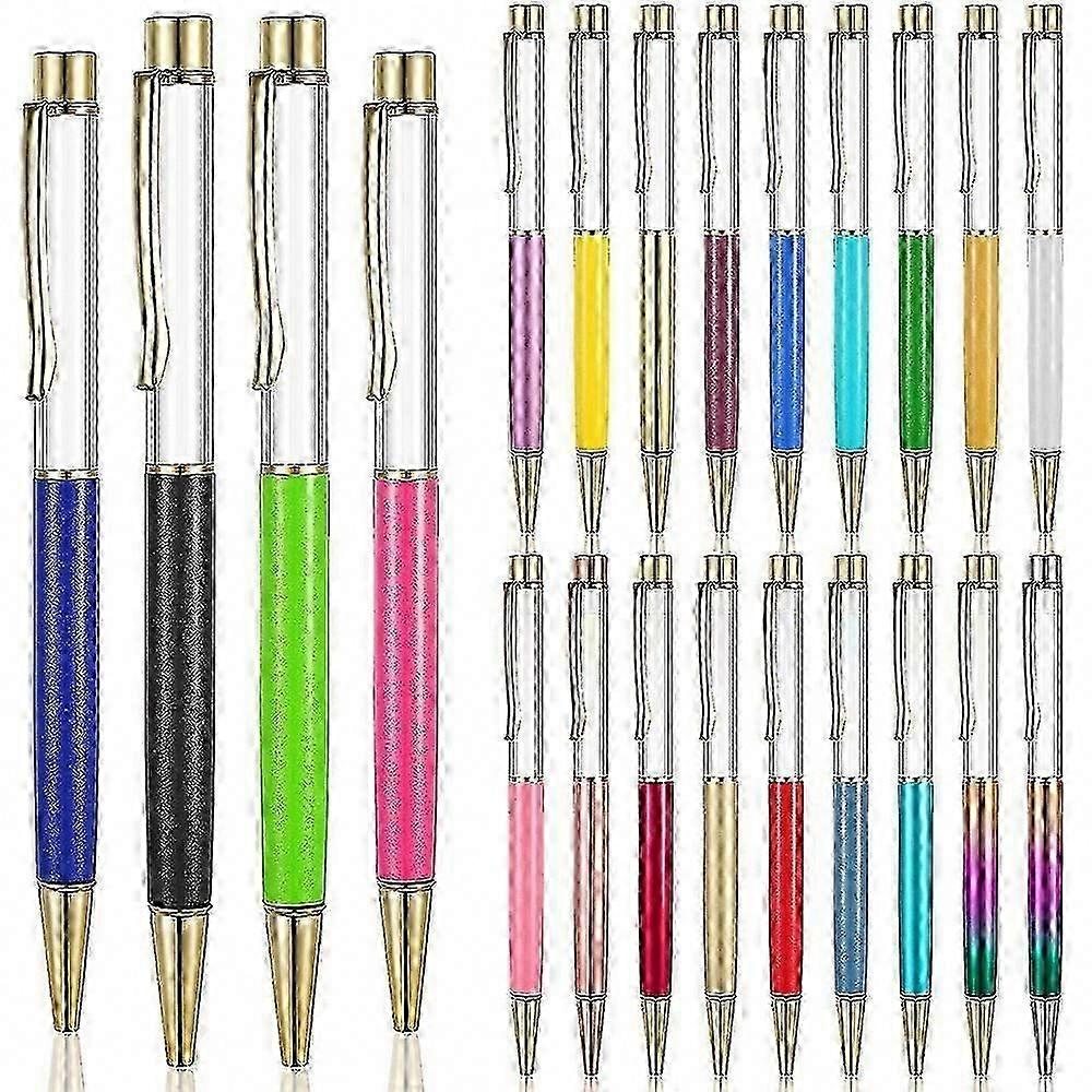 22 Colorful Empty Tube Floating DIY Pens for Crafting, Metal Pens for Writing
